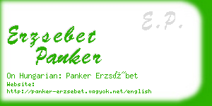 erzsebet panker business card